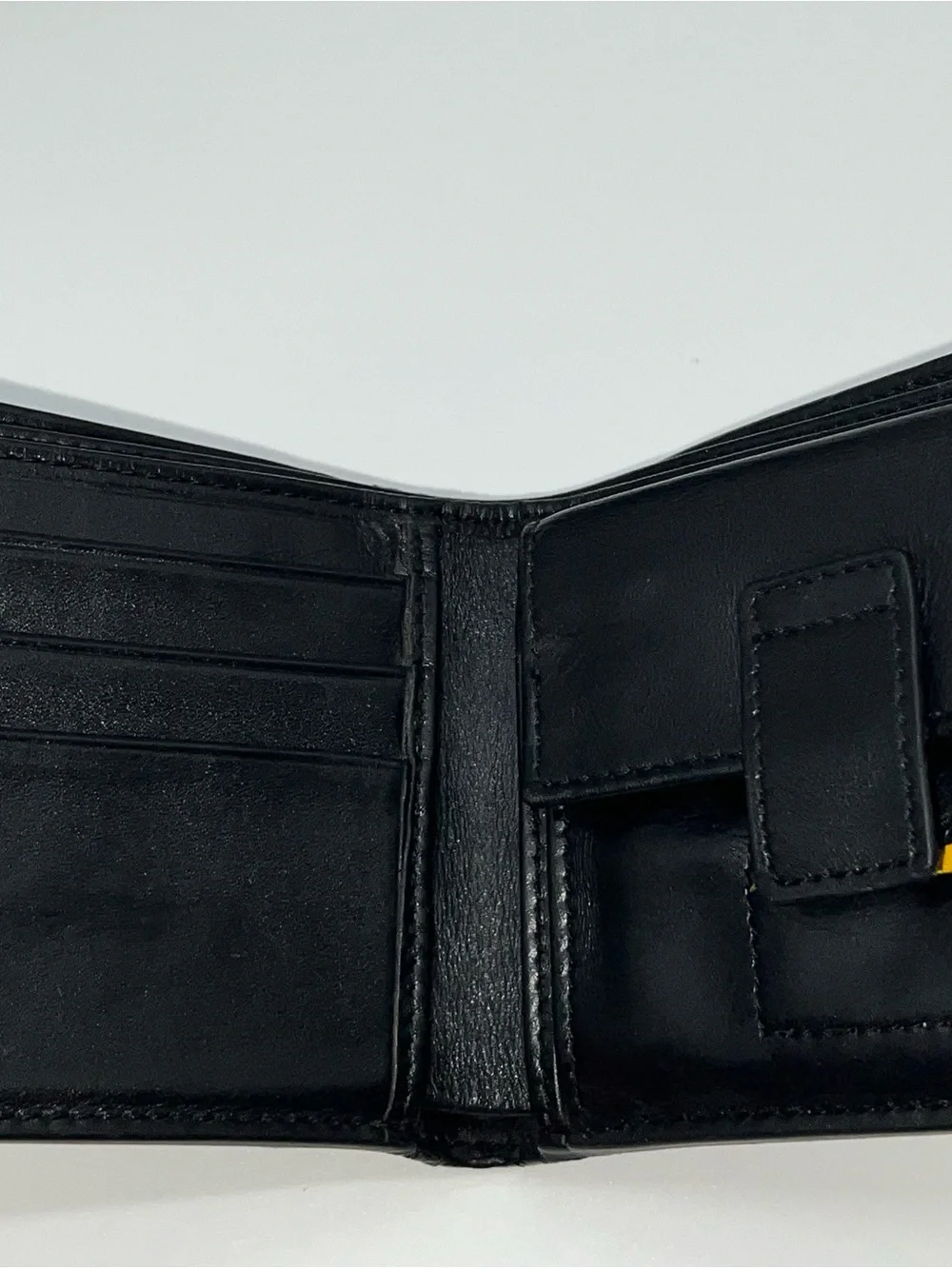 Goyard Black Leather Goyardine Saint Florentin Bifold Multi-Compartment Wallet